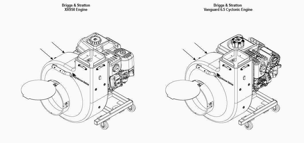 Cyclone Rake Commander Engine Blower Units | Leaf & Lawn Vacuum ...